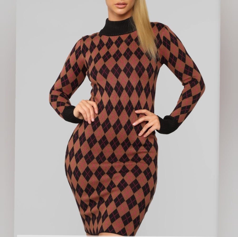 🔥Sexy Brown Sweater Dress - Picture 3 of 8